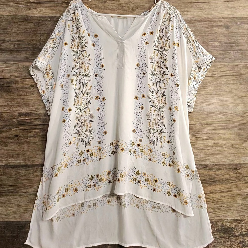My Danielle Floral Embroidered White Blouse